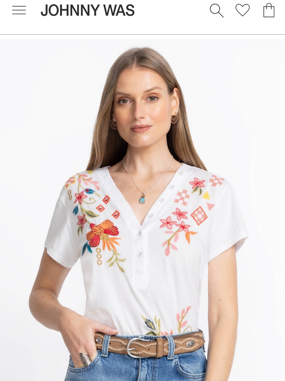 Gorgeous Johnny Was 100% cotton tee